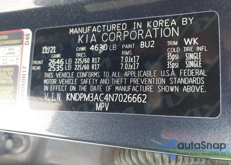 2022 Kia Sportage Lx from USA, damaged, VIN KNDPM3AC4N7026662